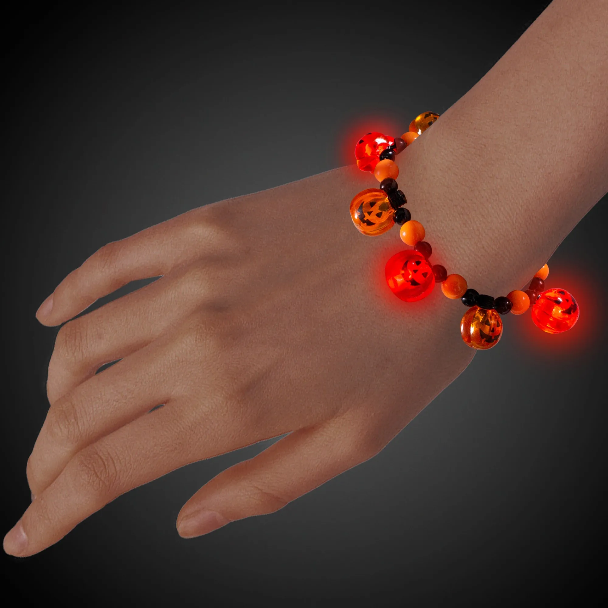 Hot Windy City Novelties LED Pumpkin Bead Bracelet