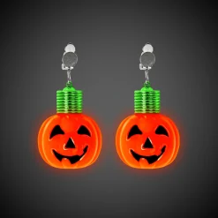 Clearance Windy City Novelties LED Pumpkin Clip-On Earrings