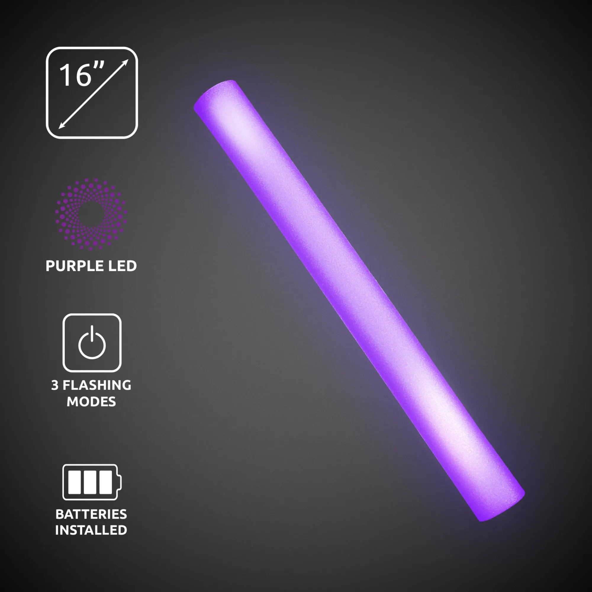 Windy City Novelties LED Foam Lumiton Purple