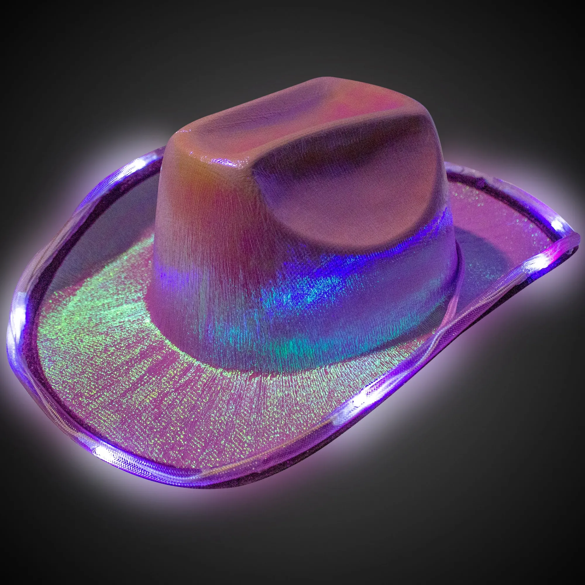 Hot Windy City Novelties LED Purple Iridescent Cowboy Hat