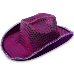 Windy City Novelties LED Sequin Cowboy Hat Purple