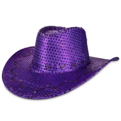 Discount Windy City Novelties LED Sequins Cowboy Hat Purple