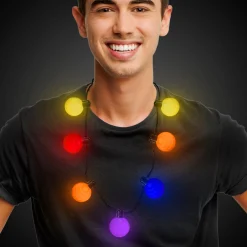 Best Windy City Novelties LED Ball Necklace Rainbow