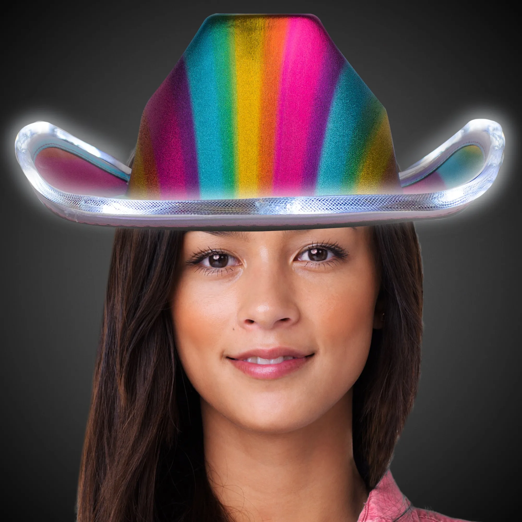 Outlet Windy City Novelties LED Rainbow Cowboy Hat
