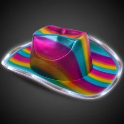Outlet Windy City Novelties LED Rainbow Cowboy Hat