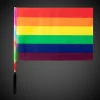 New Windy City Novelties LED Rainbow Pride 12"x18" Flag
