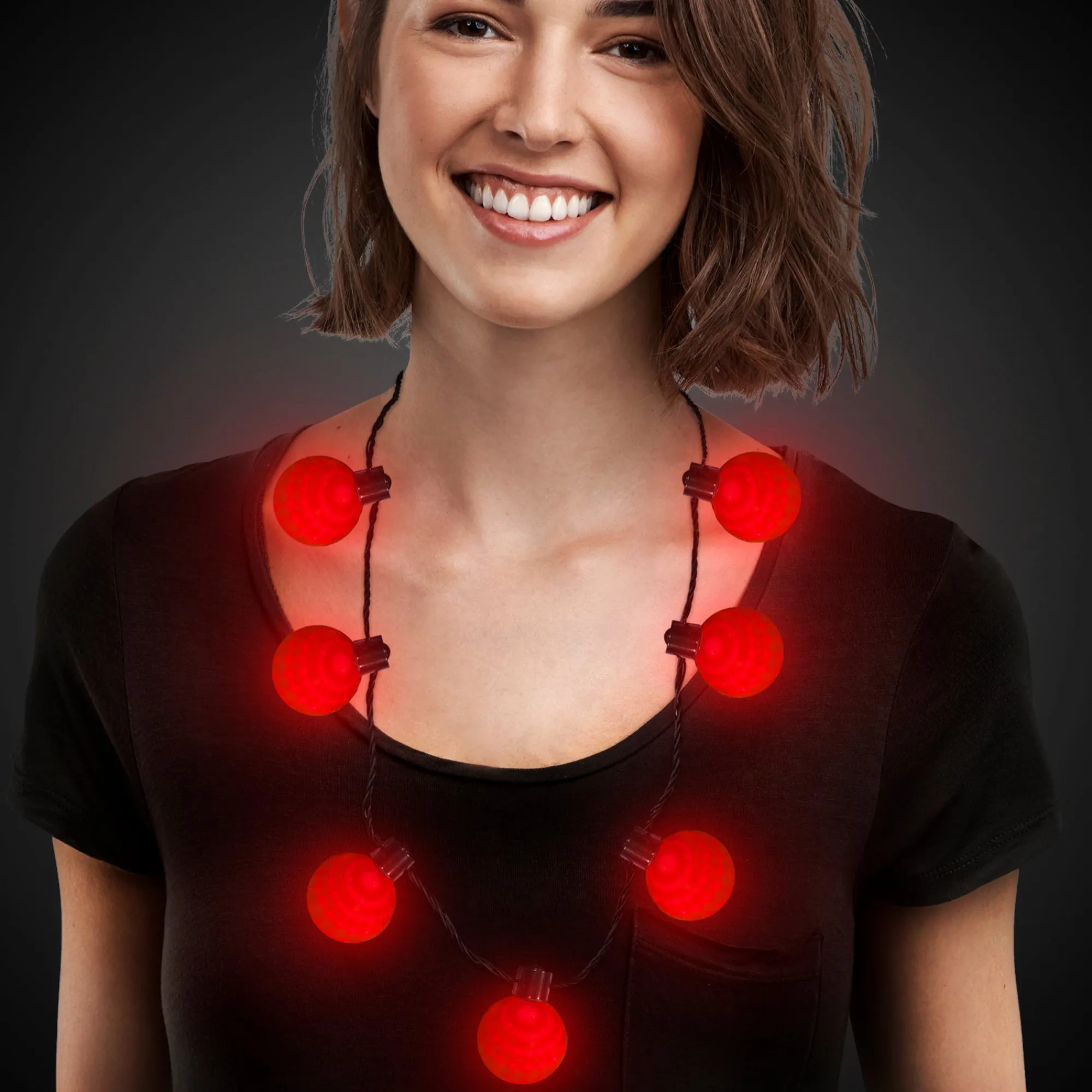 Online Windy City Novelties LED Ball Necklace Red