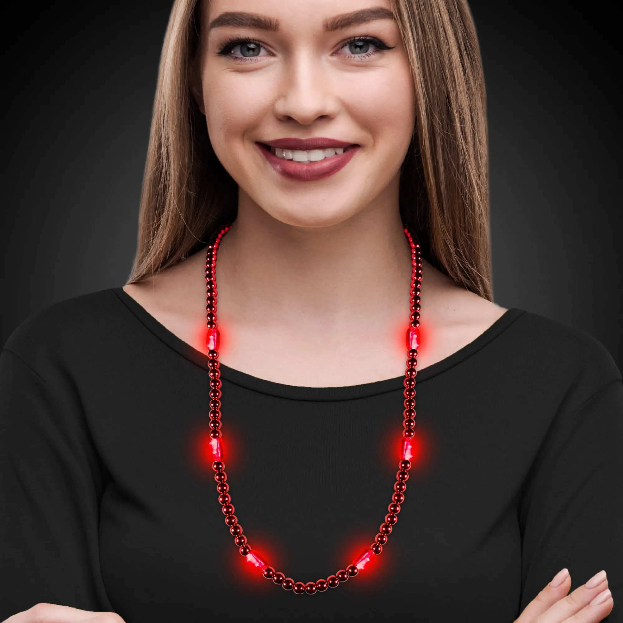 Online Windy City Novelties LED 30" Beaded Necklace Red