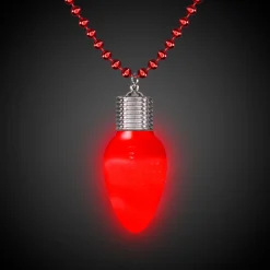 Hot Windy City Novelties LED Red Bulb Bead Necklace