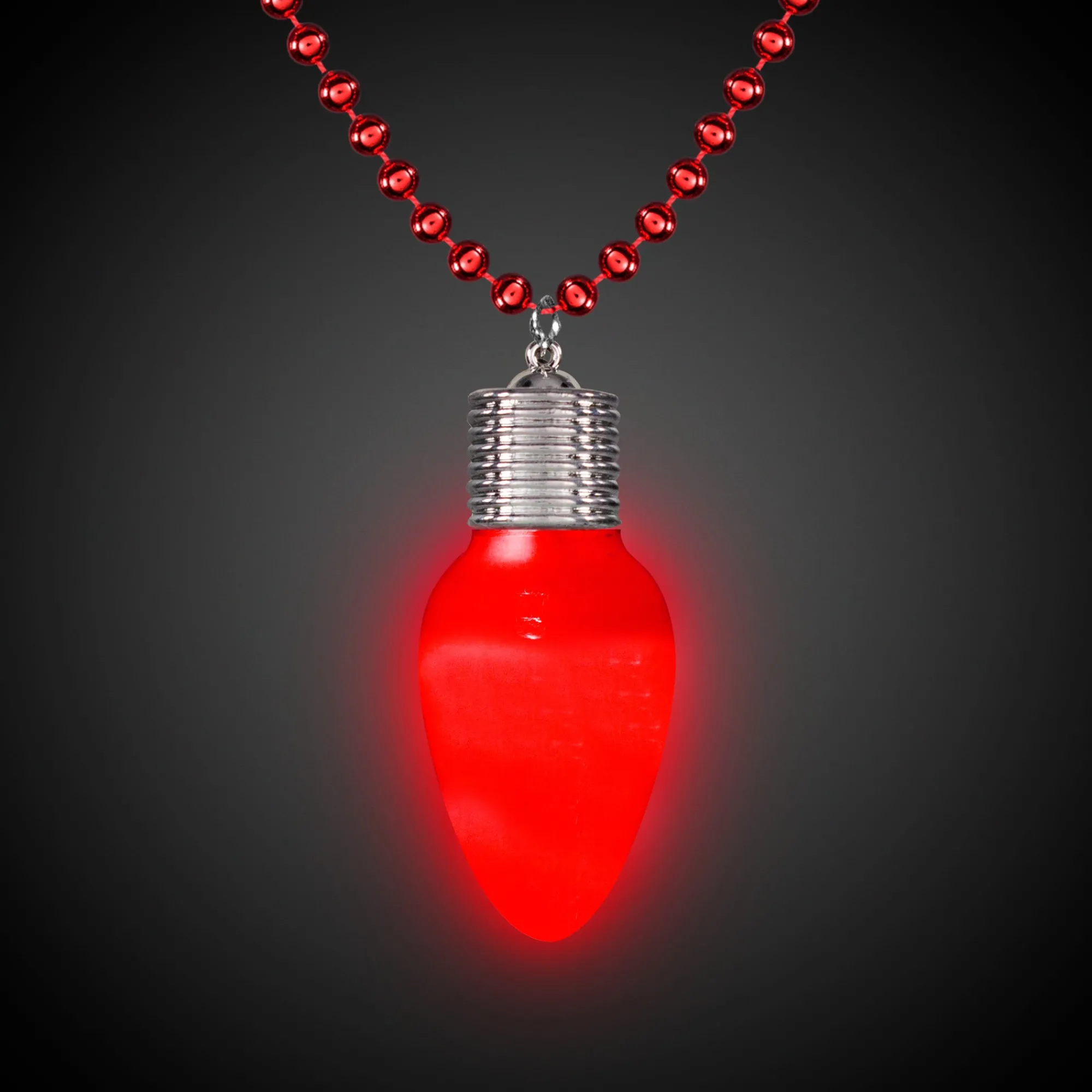 Hot Windy City Novelties LED Red Bulb Bead Necklace