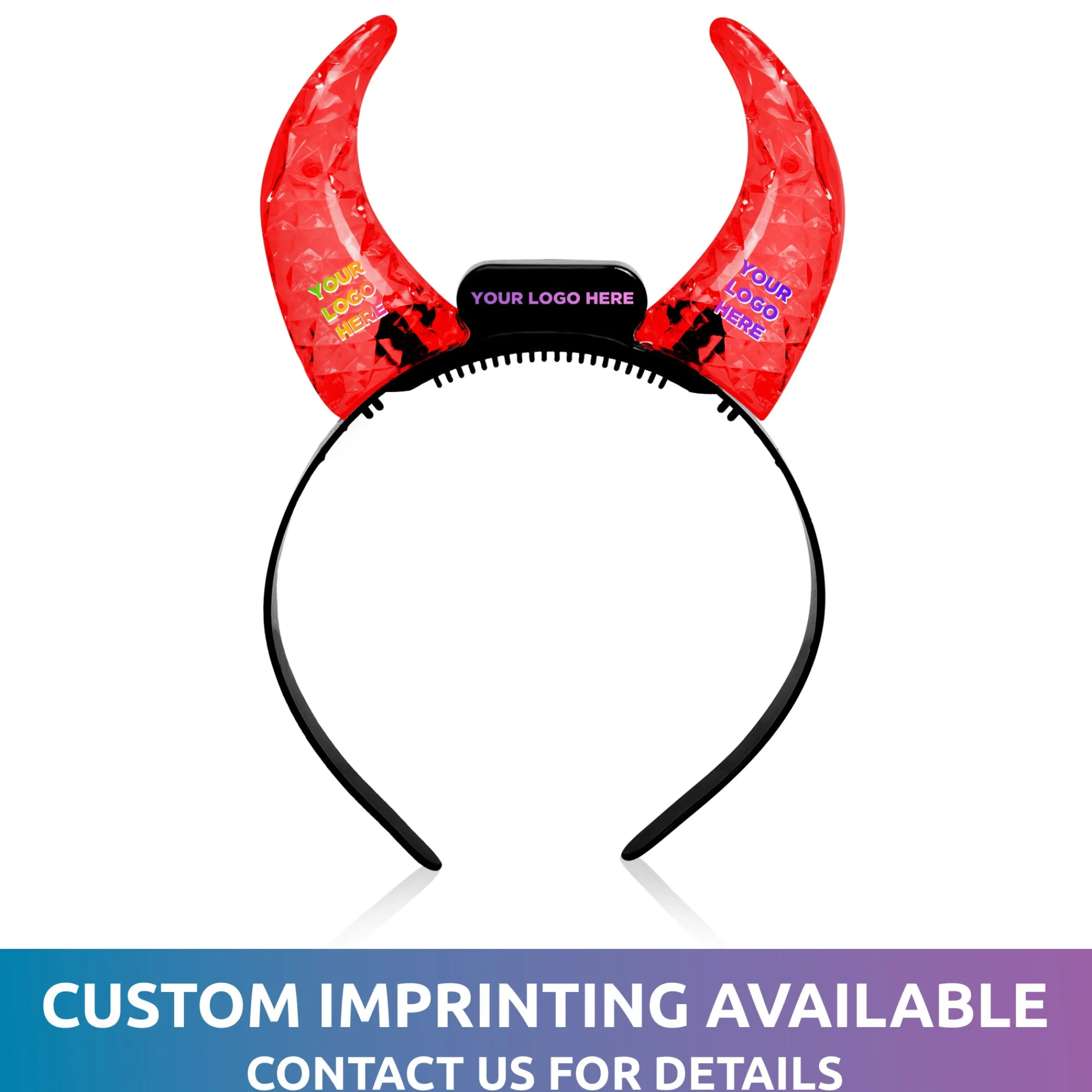 New Windy City Novelties LED Red Crystal Devil Horns Headband