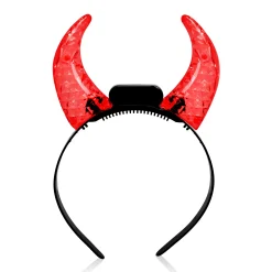 New Windy City Novelties LED Red Crystal Devil Horns Headband