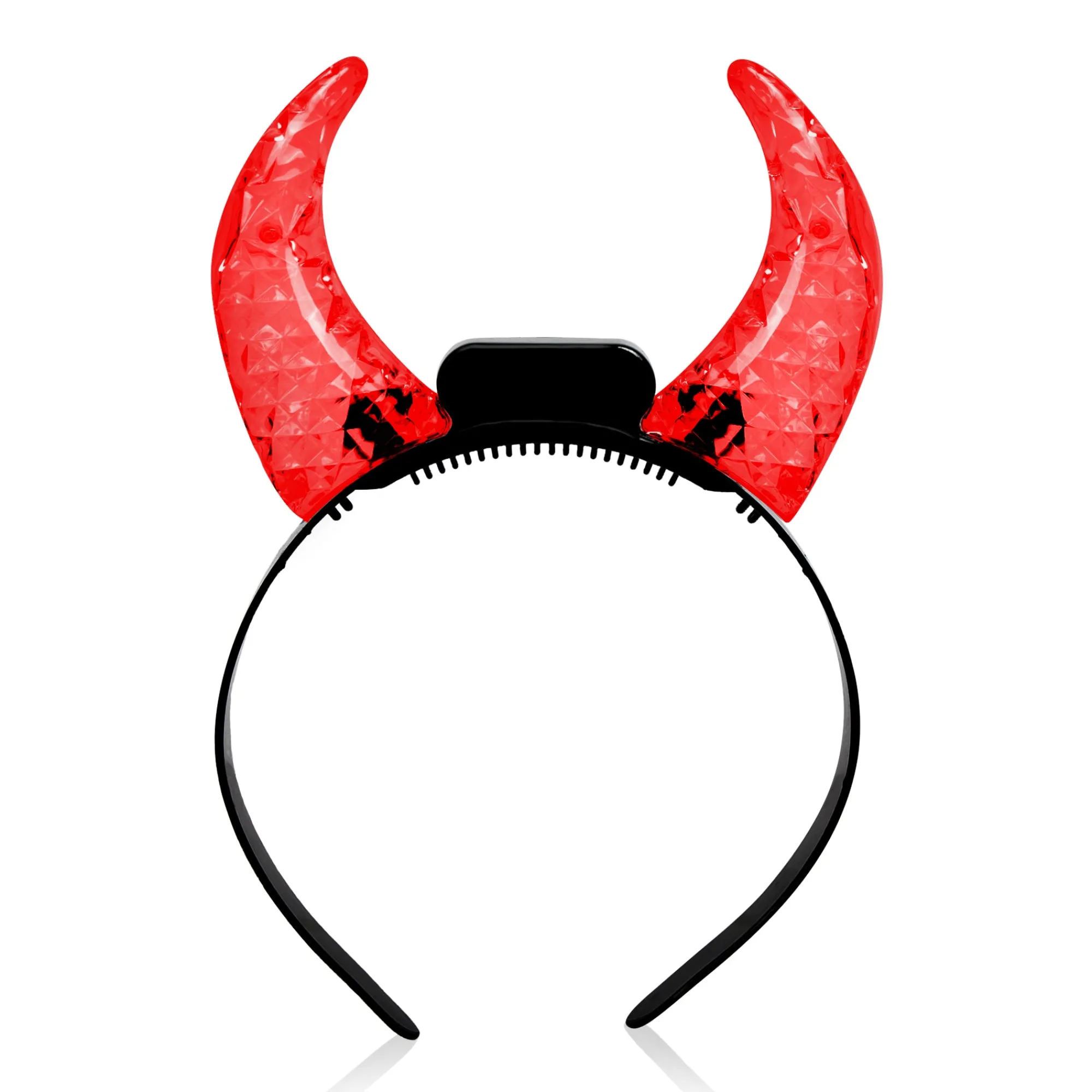 New Windy City Novelties LED Red Crystal Devil Horns Headband