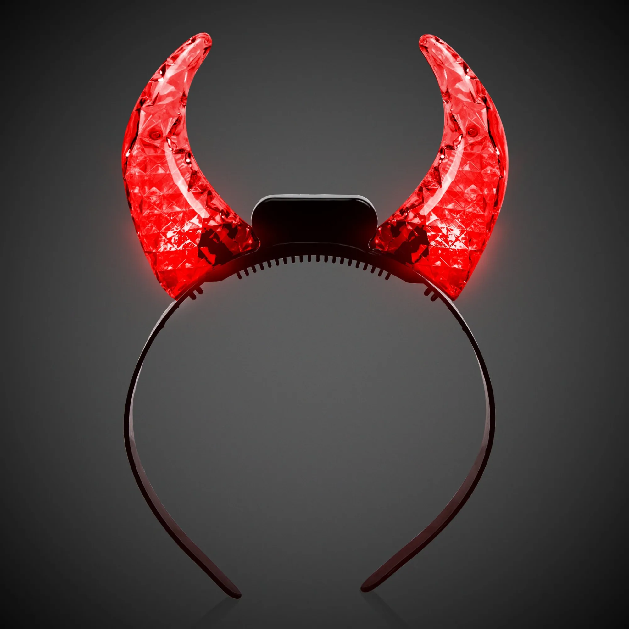 New Windy City Novelties LED Red Crystal Devil Horns Headband