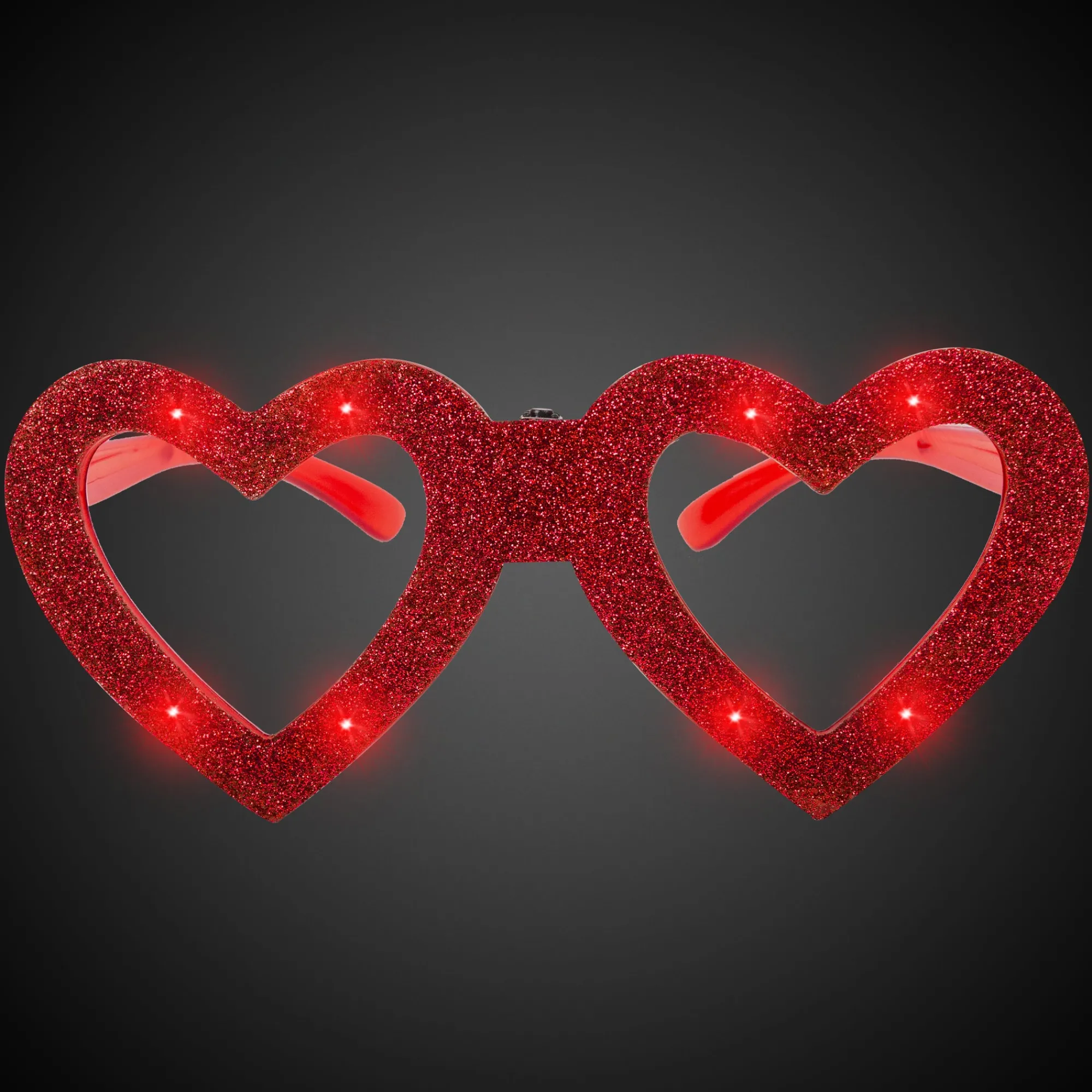 Online Windy City Novelties LED Heart Glitter Glasses Red