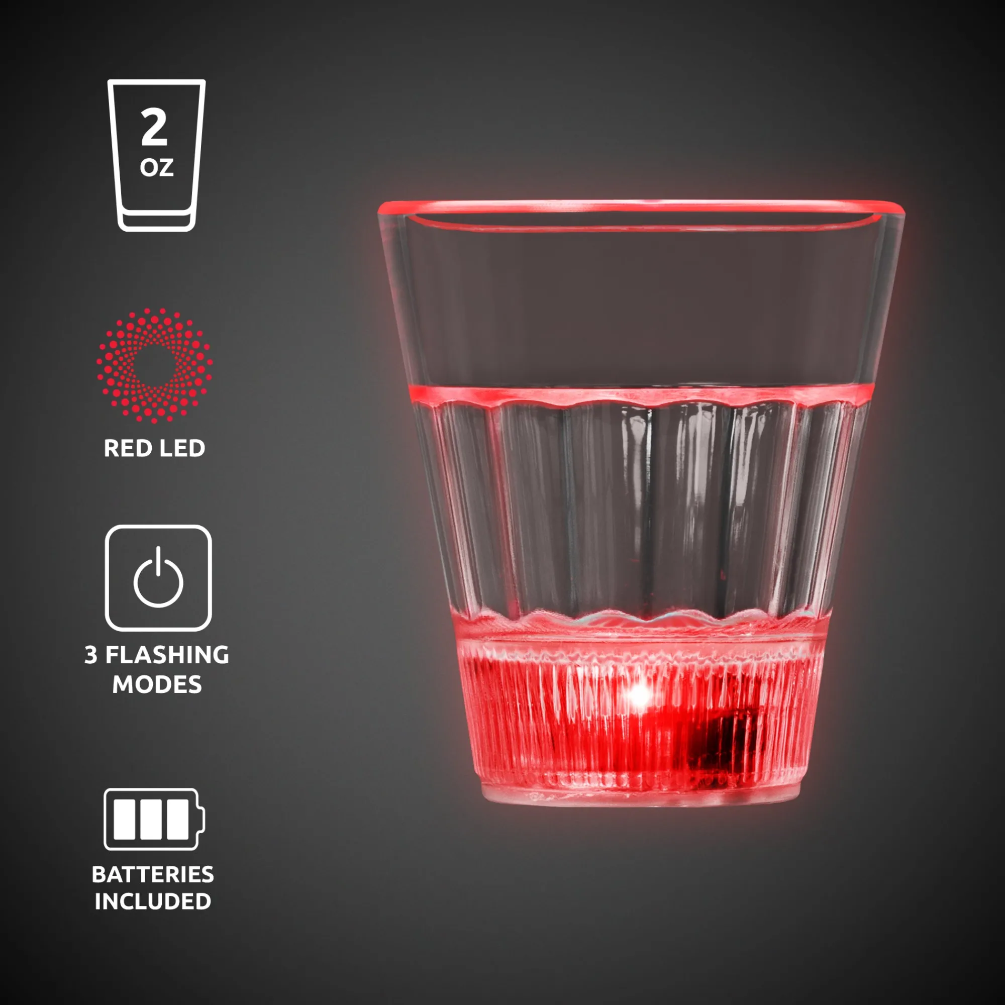 Best Windy City Novelties LED 2 oz. Shot Glass Red