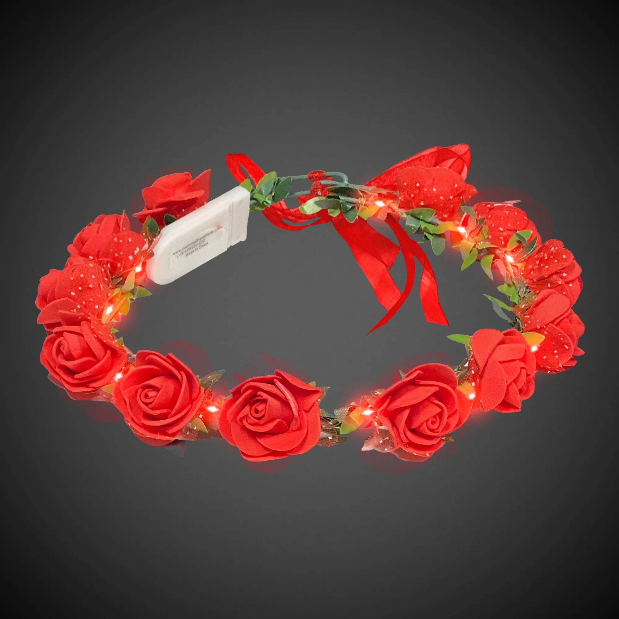 New Windy City Novelties LED Red Roses Halo Headband