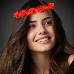 New Windy City Novelties LED Red Roses Halo Headband