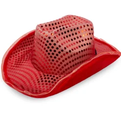 Outlet Windy City Novelties LED Sequin Cowboy Hat Red