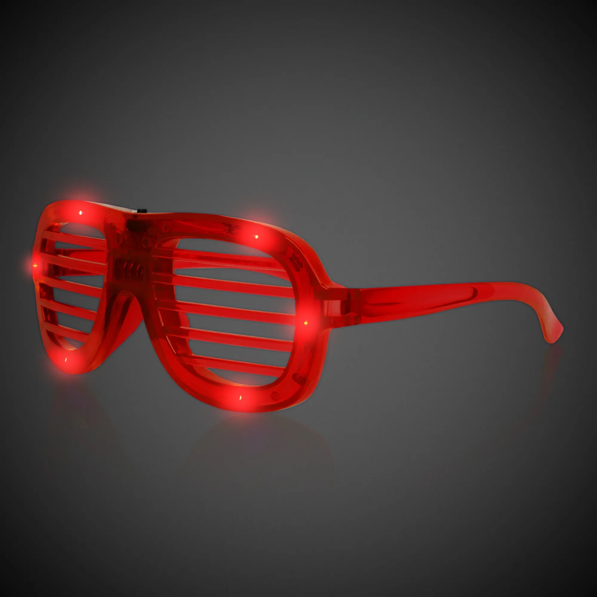 Clearance Windy City Novelties LED Slotted Glasses Red