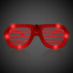 Clearance Windy City Novelties LED Slotted Glasses Red