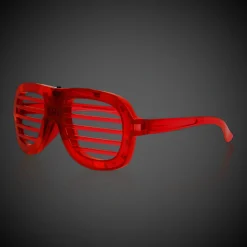 Clearance Windy City Novelties LED Slotted Glasses Red