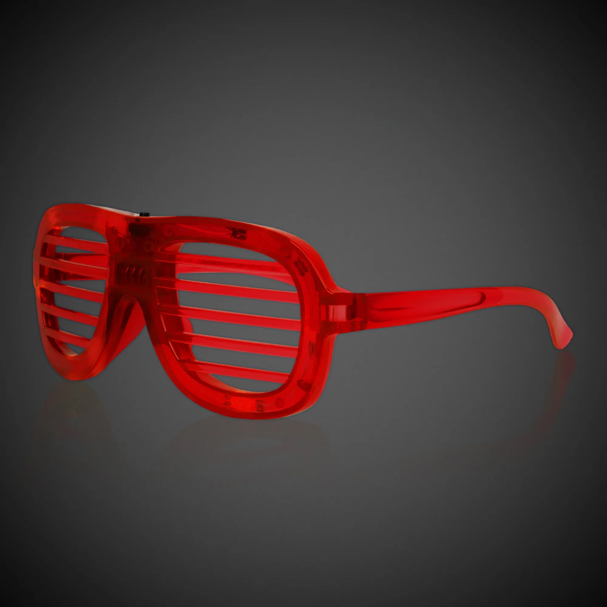 Clearance Windy City Novelties LED Slotted Glasses Red