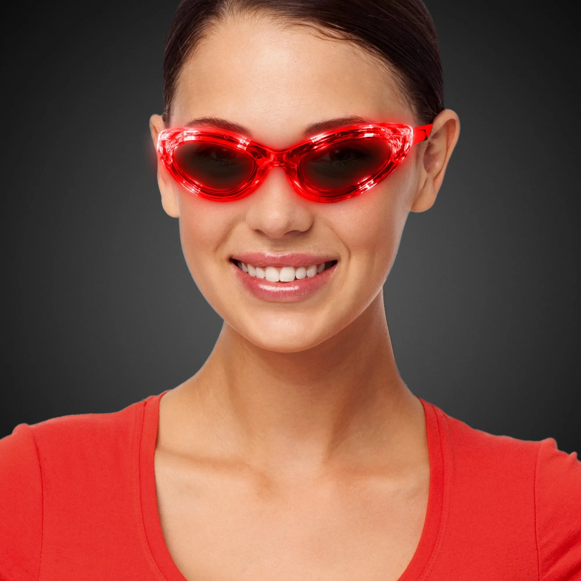 Sale Windy City Novelties LED Sunglasses Red