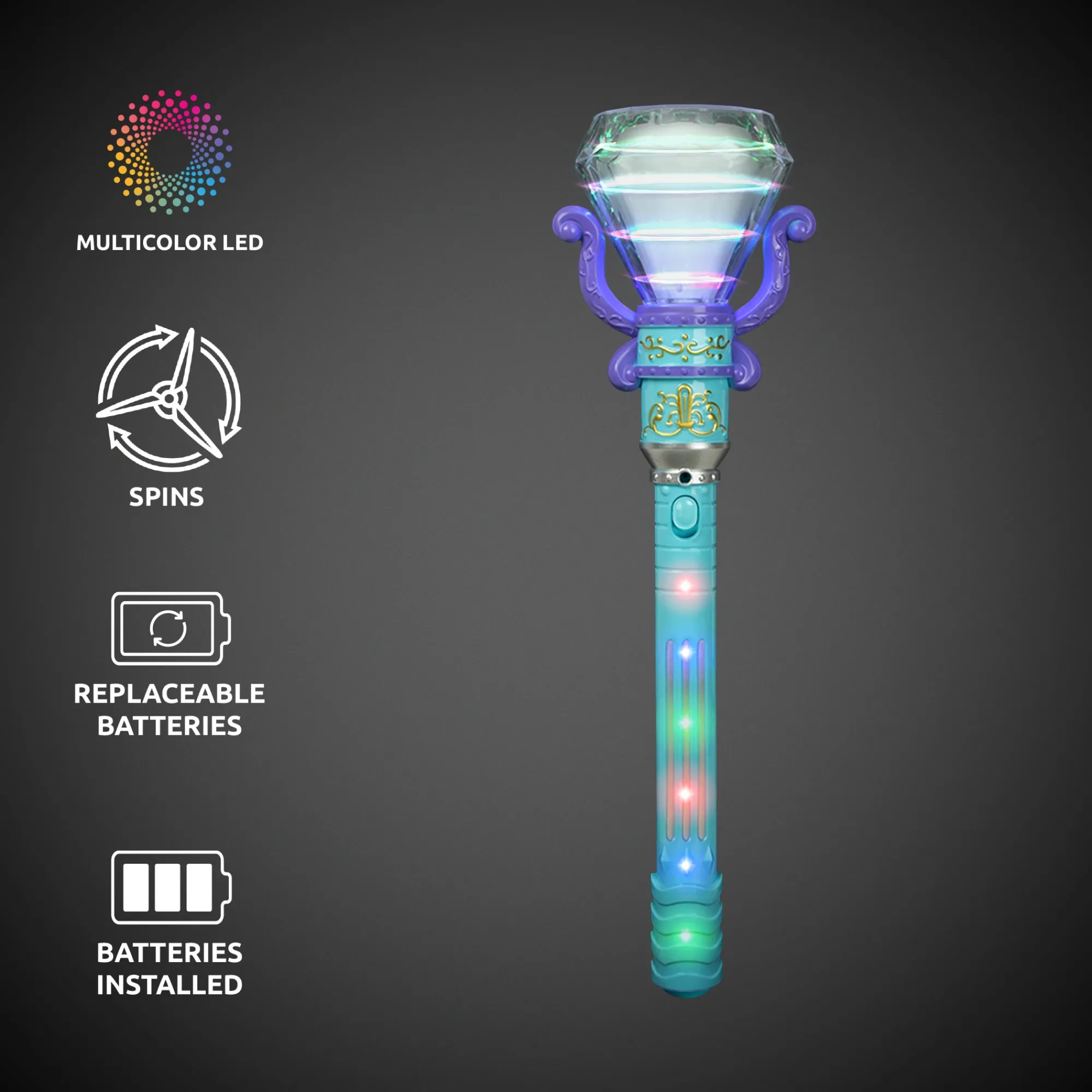Outlet Windy City Novelties LED Rotating Diamond Wand