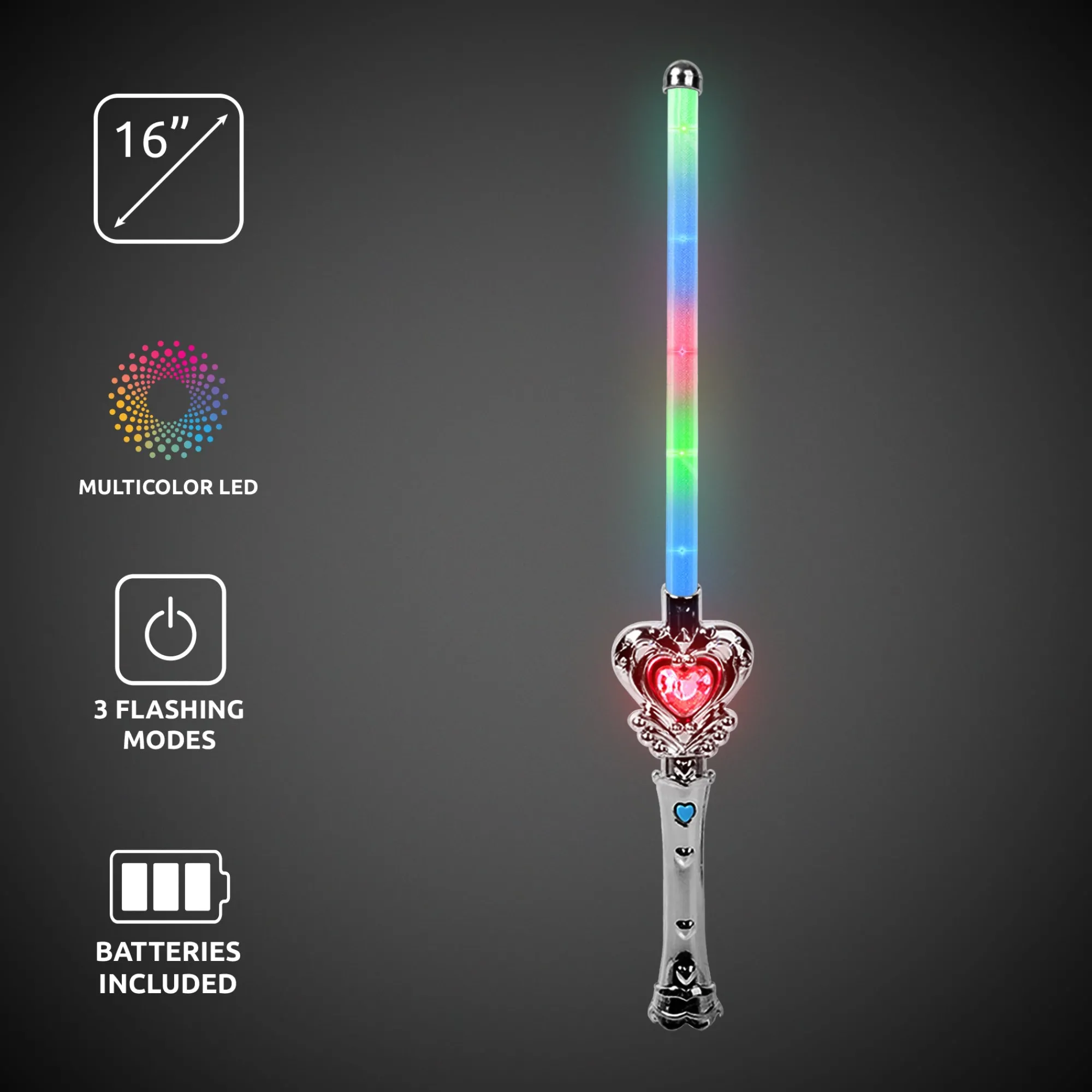 New Windy City Novelties LED Royal Heart Wand