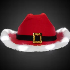Clearance Windy City Novelties LED Santa Claus Cowboy Hat