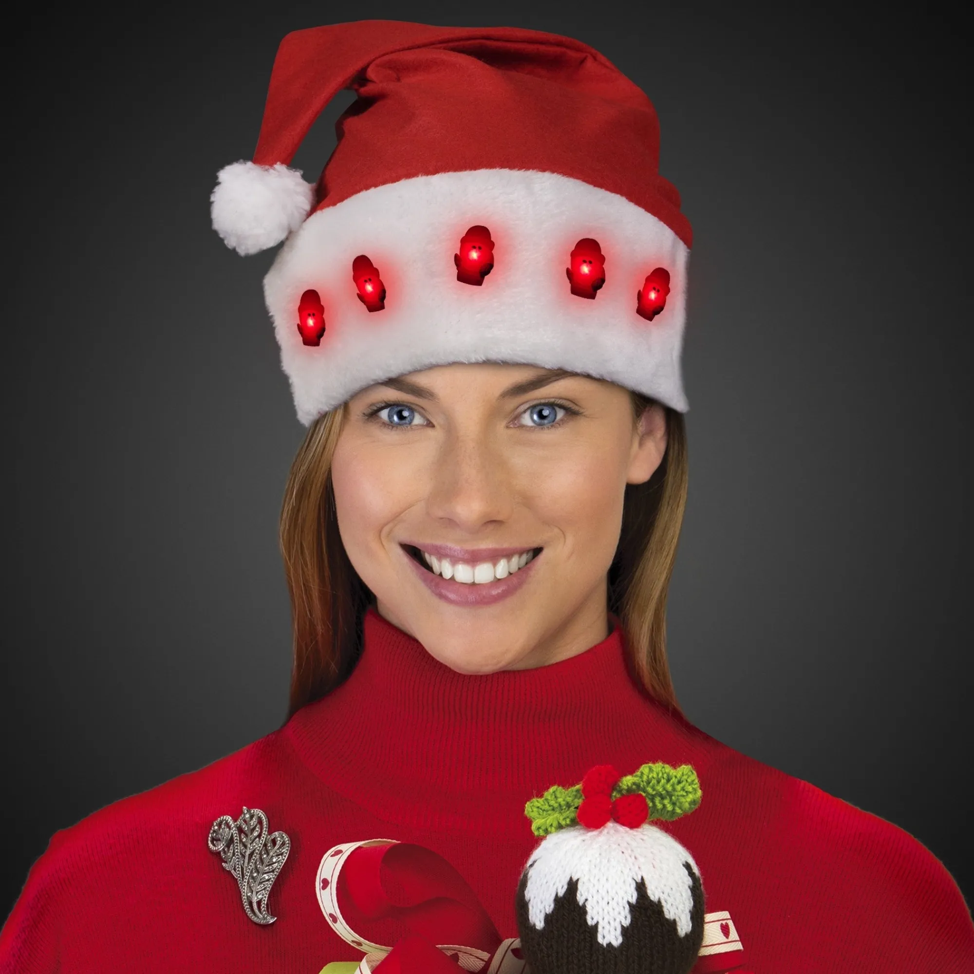 Outlet Windy City Novelties LED Santa Hat