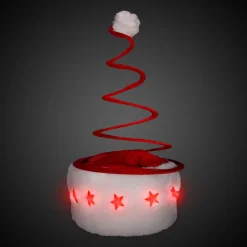 New Windy City Novelties LED Santa Spring Hat