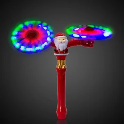 Hot Windy City Novelties LED Santa Swivel Arms Spinner Wand