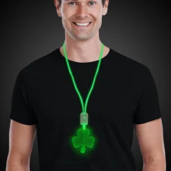 Clearance Windy City Novelties LED Shamrock Pendant Necklace