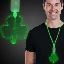 Clearance Windy City Novelties LED Shamrock Pendant Necklace