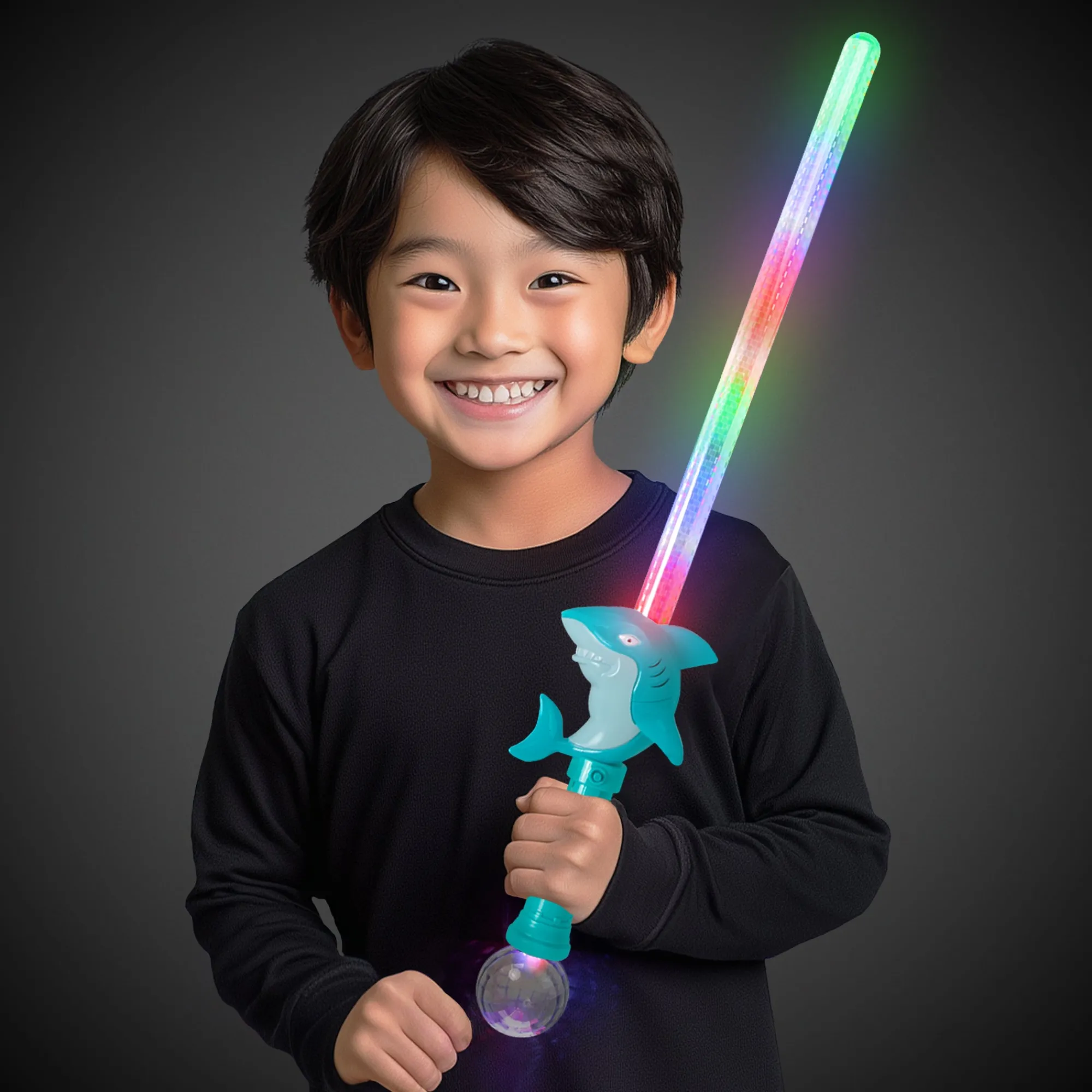 Windy City Novelties LED Shark Sword with Prism Ball