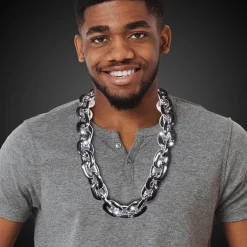Hot Windy City Novelties LED Chain Link Necklace Silver