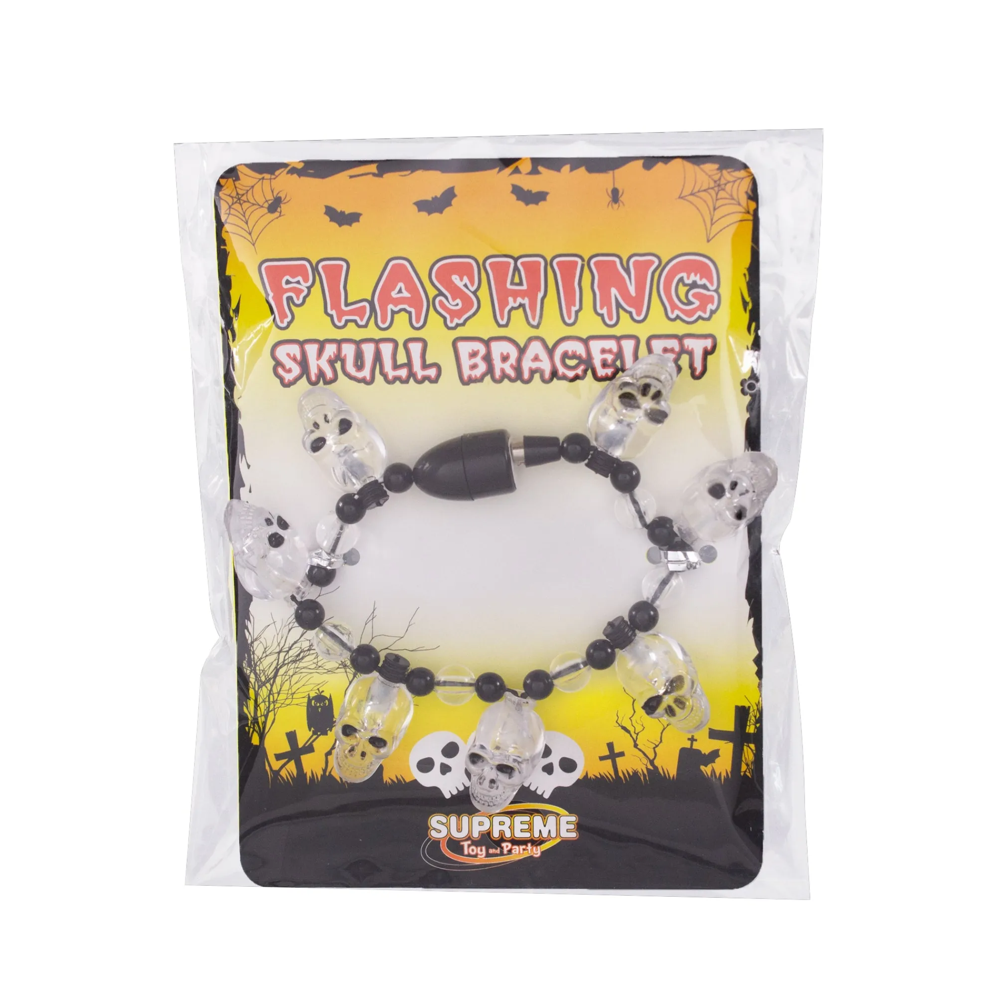 Windy City Novelties LED Skull Bead Bracelet