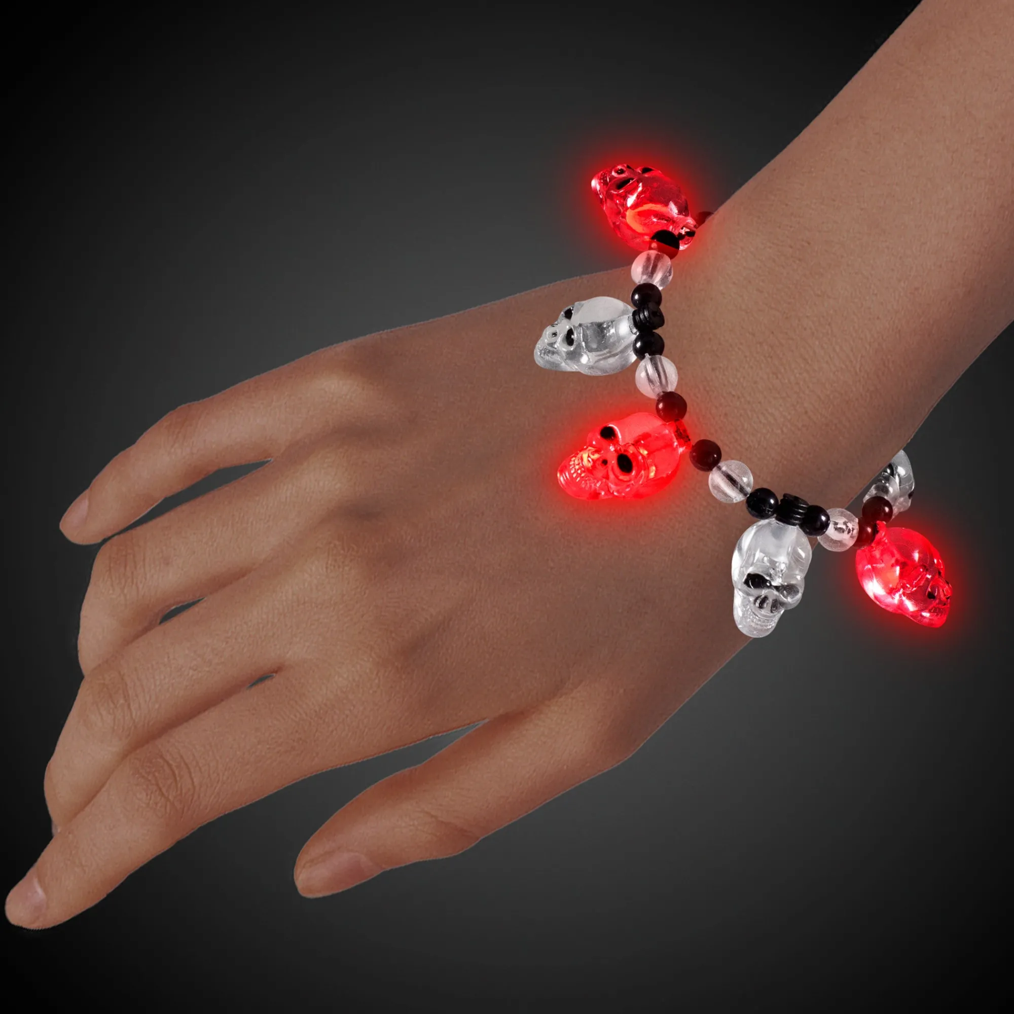 Windy City Novelties LED Skull Bead Bracelet
