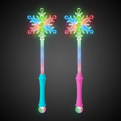 Outlet Windy City Novelties LED Snowflake Disco Ball 15" Wands Retail Display