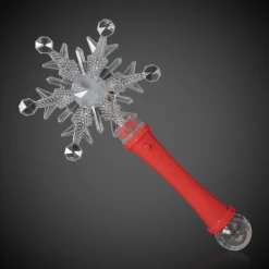 Hot Windy City Novelties LED Snowflake Disco Ball 10" Wands Retail Display