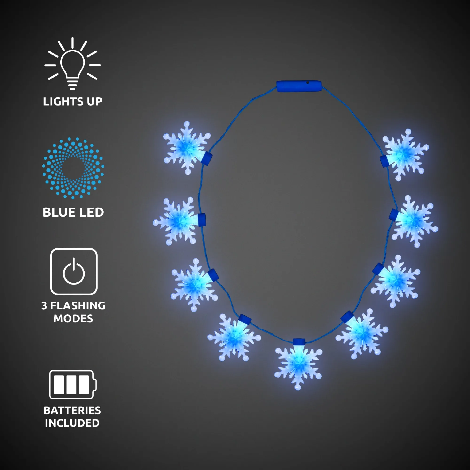 New Windy City Novelties LED Snowflake Necklace