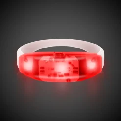 New Windy City Novelties LED Sound-Activated Stretchy Bracelet Red