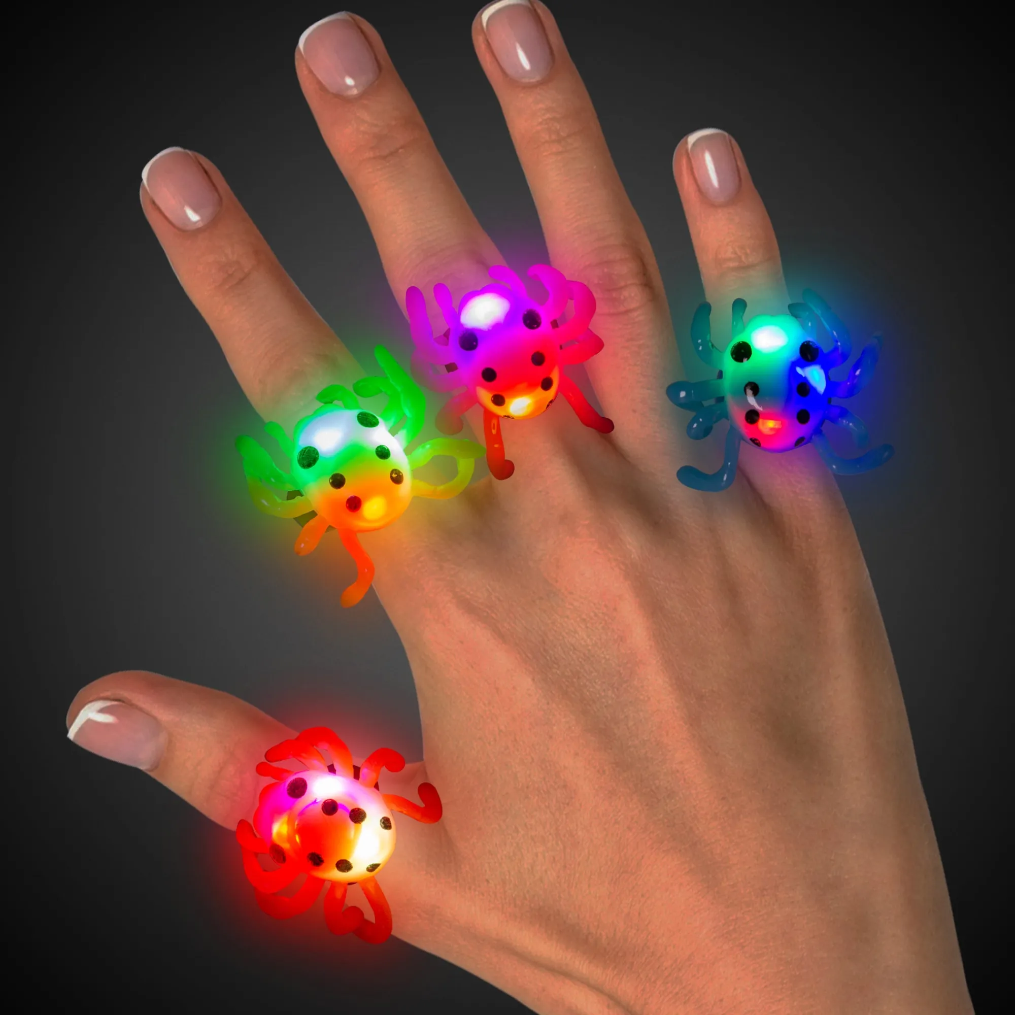 New Windy City Novelties LED Spider Jelly Rings