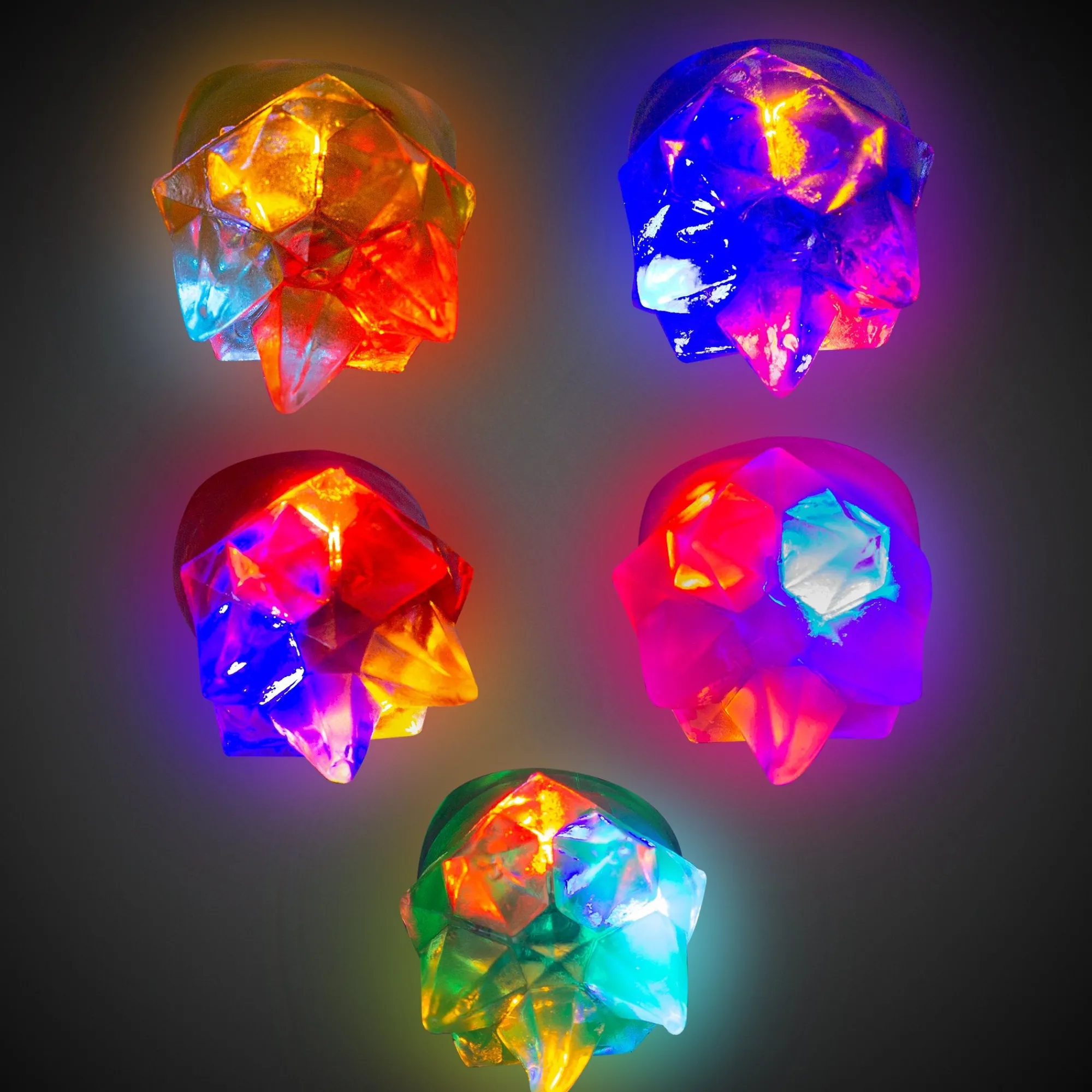 Discount Windy City Novelties LED Star Spike Jelly Rings