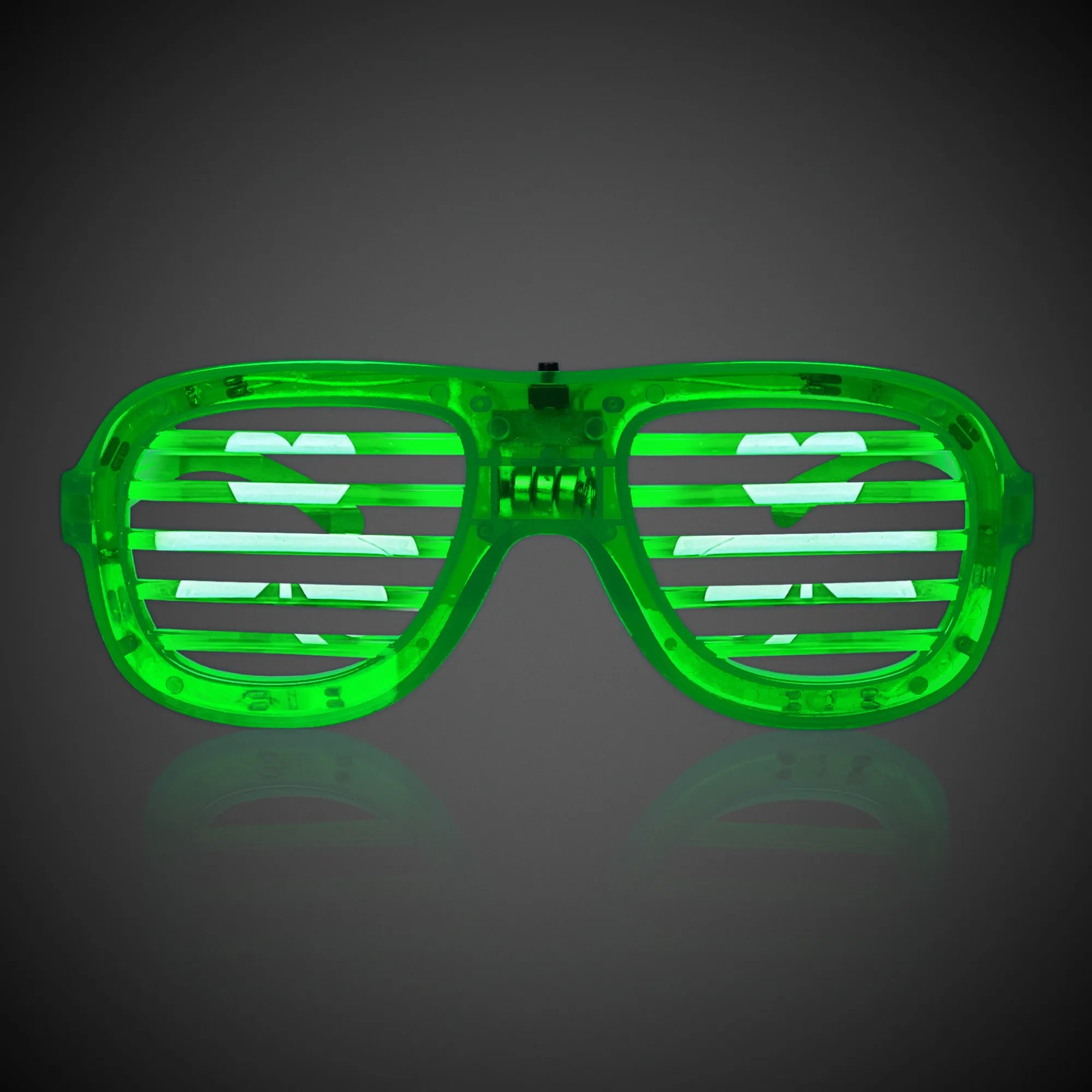 New Windy City Novelties LED St. Pat's Shamrock Slotted Shades