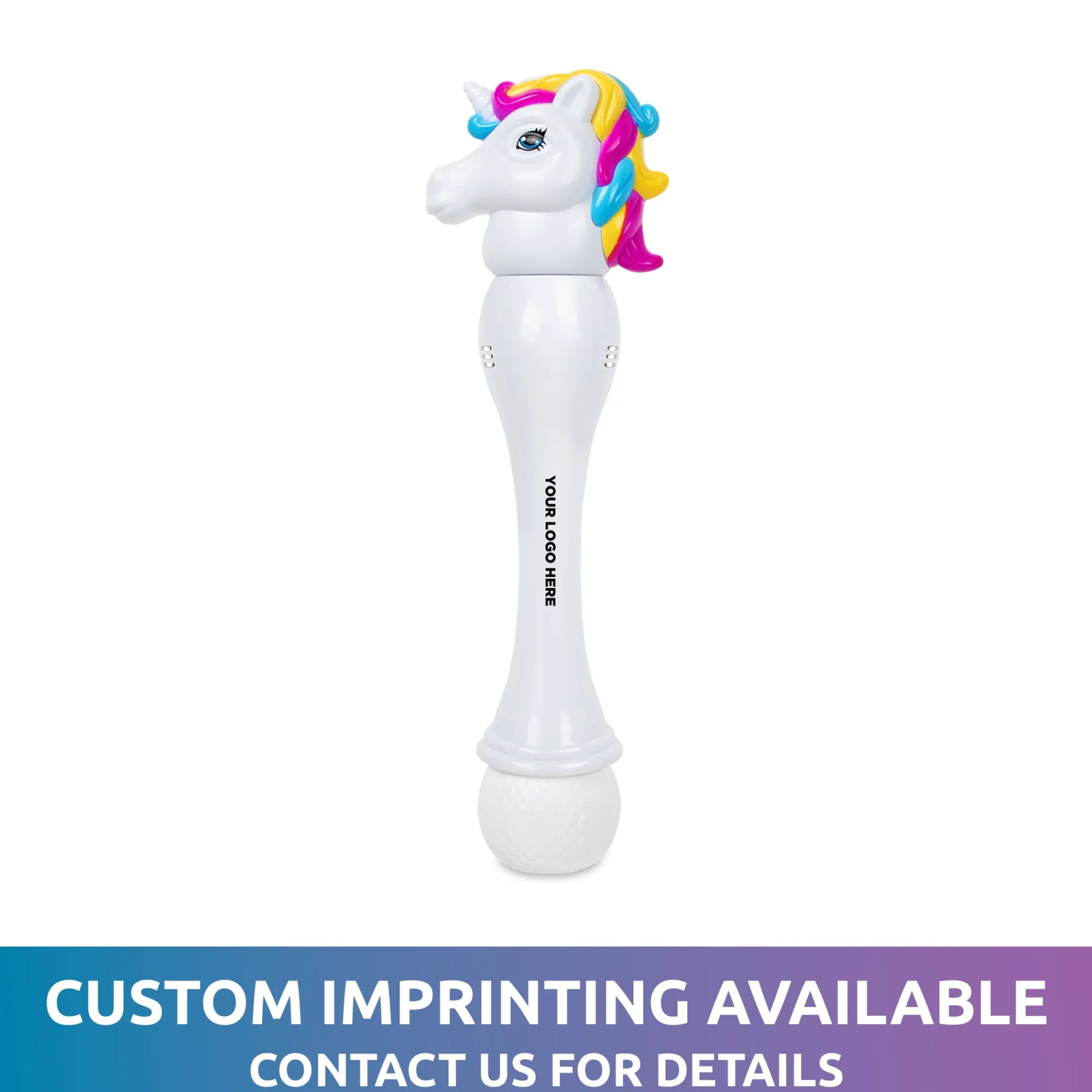 Windy City Novelties LED Unicorn Bubble Wand with Bubbles