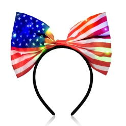 Windy City Novelties LED USA Flag Bow Headband
