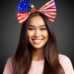 Windy City Novelties LED USA Flag Bow Headband